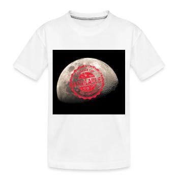 Moon, crescent, planet - Kids' Premium Organic T-Shirt - white - Front
