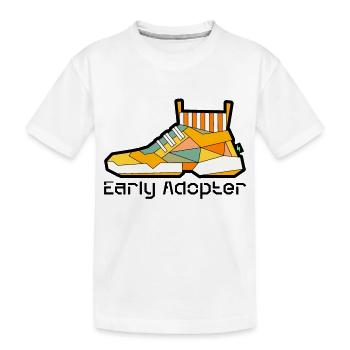 Shoe 8 - Kids' Premium Organic T-Shirt - white - Front
