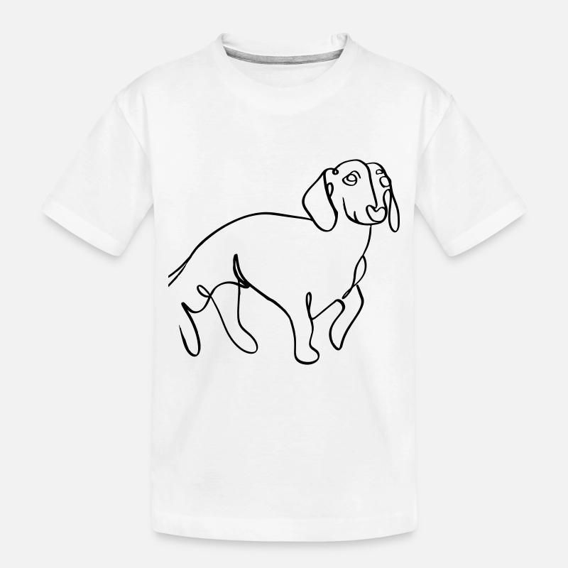 Dackel - Kinder Premium Bio T-Shirt - Weiß