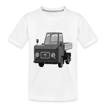 Multicar 22 Waltershausen Kipper DDR Oldtimer - Kinder Premium Bio T-Shirt - Weiß - Vorne
