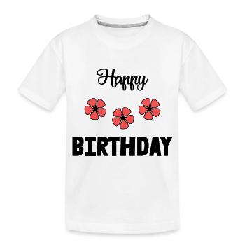 ALLES GUTE ZUM GEBURTSTAG!. ALLES GUTE ZUM GEBURTSTAG!. JAHRESTAG. - Kinder Premium Bio T-Shirt - Weiß - Vorne