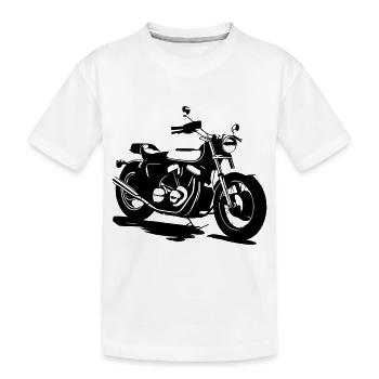 KLASSISCHES MOTORRAD - Kinder Premium Bio T-Shirt - Weiß - Vorne