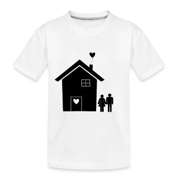 Relocalisation Maison Construction Partenariat Maison Remodelage - T-shirt bio Premium Enfant - blanc - Devant