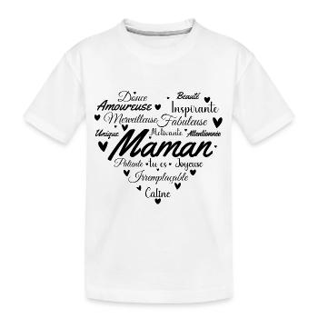 Fête des mères, maman célébration - T-shirt bio Premium Enfant - blanc - Devant
