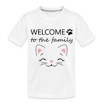 Welcome to the family - Kids' Premium Organic T-Shirt - white - Front