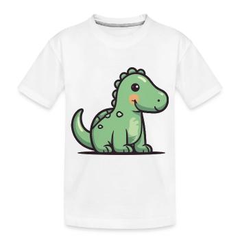 Dinosaur - Kids' Premium Organic T-Shirt - white - Front