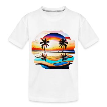 Summer Vibes #3 - Kinder Premium Bio T-Shirt - Weiß - Vorne