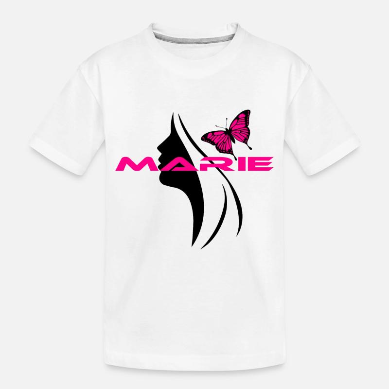 Marie - Kinder Premium Bio T-Shirt - Weiß