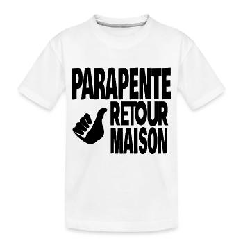 parapente retour maison - T-shirt bio Premium Enfant - blanc - Devant