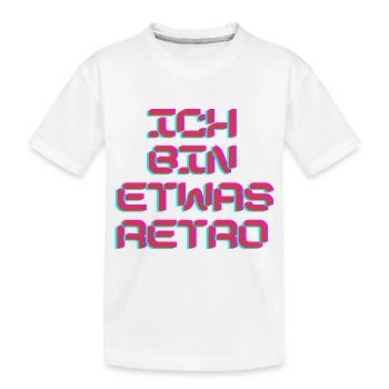 Retro - Kinder Premium Bio T-Shirt - Weiß - Vorne