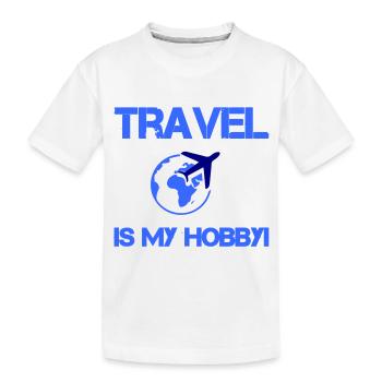 Passe-temps de voyage - T-shirt bio Premium Enfant - blanc - Devant