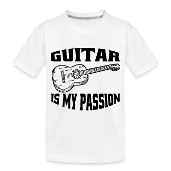 Guitare, Instrument de musique, Instrument pincé, Guitariste - T-shirt bio Premium Enfant - blanc - Devant