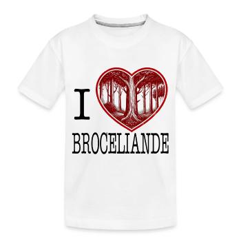I love broceliande by i love bretagne - Kinder Premium Bio T-Shirt - Weiß - Vorne