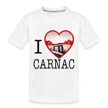 I love Carnac von I Love Bretagne - Kinder Premium Bio T-Shirt - Weiß - Vorne
