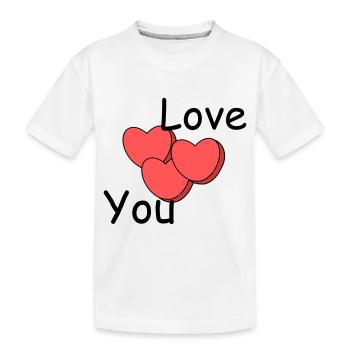 Je t’aime - T-shirt bio Premium Enfant - blanc - Devant