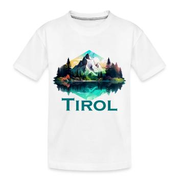 Le Tyrol avec ses montagnes, la fidélité des Alpes à la province du Tyrol - T-shirt bio Premium Enfant - blanc - Devant