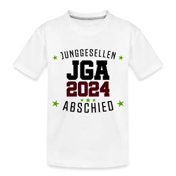 Enterrement de vie de garçon enterrement de vie de garçon 2024 - T-shirt bio Premium Enfant - blanc - Devant