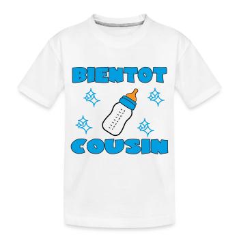 BALDIGER COUSIN - Kinder Premium Bio T-Shirt - Weiß - Vorne