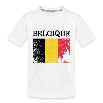 Belgique Belgique Drapeau rétro Flagge Belgique - T-shirt bio Premium Enfant - blanc - Devant