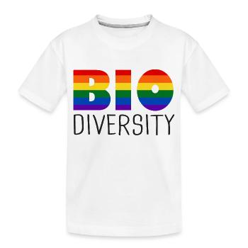 LGBT Bio diversity gay pride love is love LGBTQ - Kids' Premium Organic T-Shirt - white - Front