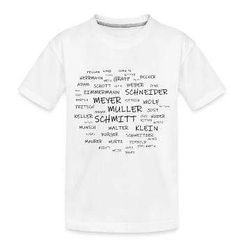 Noms de famille Alsace - T-shirt bio Premium Enfant - blanc - Devant