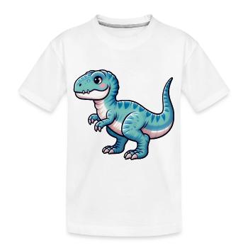 Kawaii Mignon T-Rex - T-shirt bio Premium Enfant - blanc - Devant