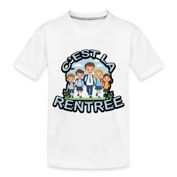 Rentrée Scolaire - T-shirt bio Premium Enfant - blanc - Devant