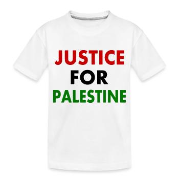 Justice for palestine - Kids' Premium Organic T-Shirt - white - Front