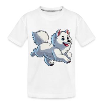Samoyed young - Kids' Premium Organic T-Shirt - white - Front