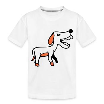 Dog, Furious, Biting, , Aggressive, Attack - Kids' Premium Organic T-Shirt - white - Front