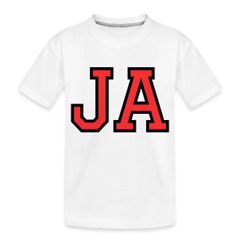 Ja - Kinder Premium Bio T-Shirt - Weiß - Vorne