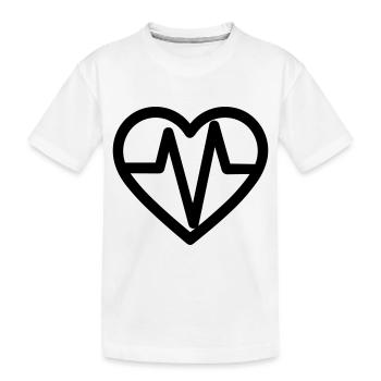 battement de coeur - T-shirt bio Premium Enfant - blanc - Devant
