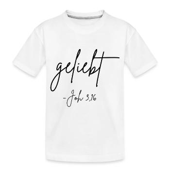 geliebt - Kinder Premium Bio T-Shirt - Weiß - Vorne