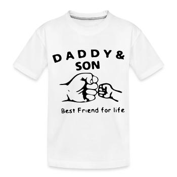 Papa Sohn beste Freunde fürs Leben - Kinder Premium Bio T-Shirt - Weiß - Vorne