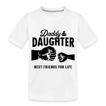 Papa und Tochter – beste Freunde fürs Leben - Kinder Premium Bio T-Shirt - Weiß - Vorne