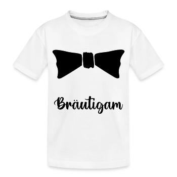fliege braeutigam - Kinder Premium Bio T-Shirt - Weiß - Vorne