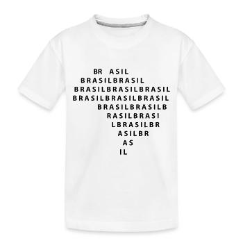 Brazil - Kids' Premium Organic T-Shirt - white - Front