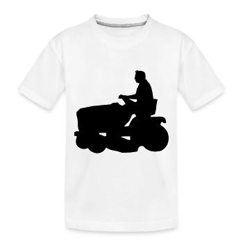 riding mower - Kinder Premium Bio T-Shirt - Weiß - Vorne