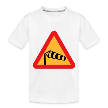 Wind Sock Symbol - Kids' Premium Organic T-Shirt - white - Front