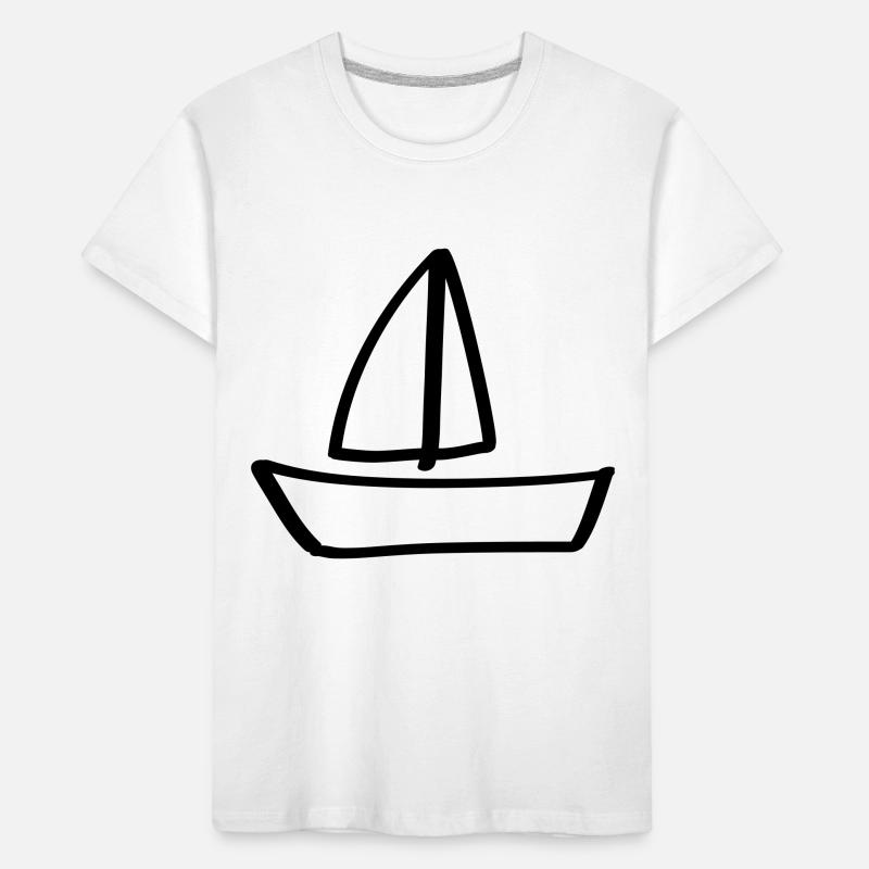 schiff segelboot schiffchen boot kapitän Kinder Premium Bio T-Shirt