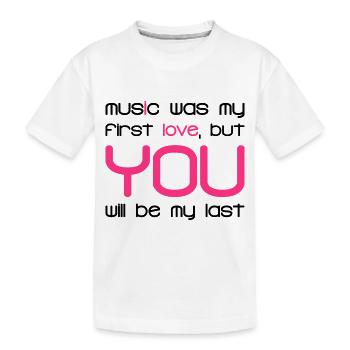 Music Was my First Love 2C - T-shirt bio Premium Enfant - blanc - Devant