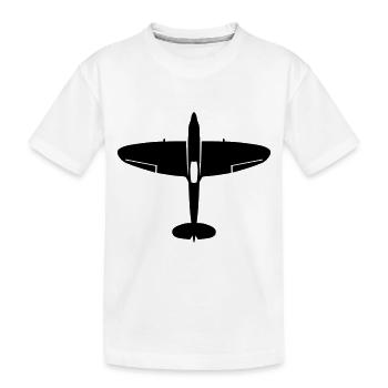 spitfire_oben - Kinder Premium Bio T-Shirt - Weiß - Vorne