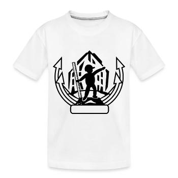 Bauarbeiter - Kinder Premium Bio T-Shirt - Weiß - Vorne