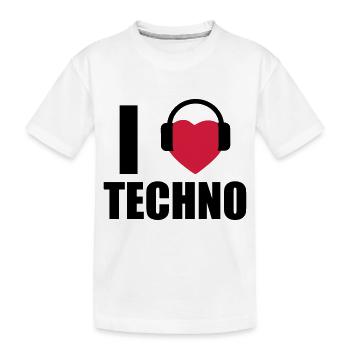 I LOVE TECHNO 1 - T-shirt bio Premium Enfant - blanc - Devant