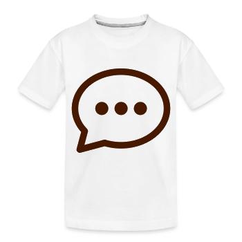Sprechblase - Kinder Premium Bio T-Shirt - Weiß - Vorne