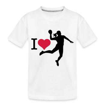 J'aime joueur de handball silhouette 1 - T-shirt bio Premium Enfant - blanc - Devant