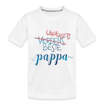 Universe Der beste Vati - Kinder Premium Bio T-Shirt - Weiß - Vorne