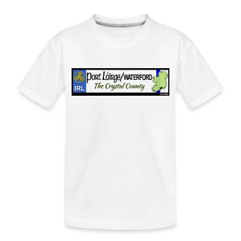 WATERFORD, IRELAND: licence plate tag style decal - Kids' Premium Organic T-Shirt - white - Front