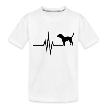 Mein Herz schlägt für Hunde - Beagle - Kinder Premium Bio T-Shirt - Weiß - Vorne