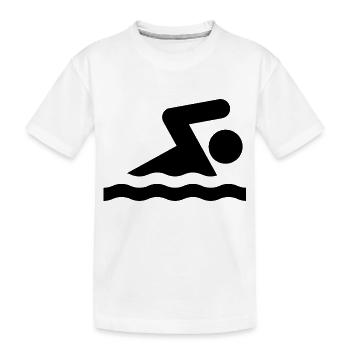 flotteur de natation - T-shirt bio Premium Enfant - blanc - Devant